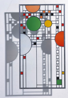 Frank Lloyd Wright Stained Art Glass Windows